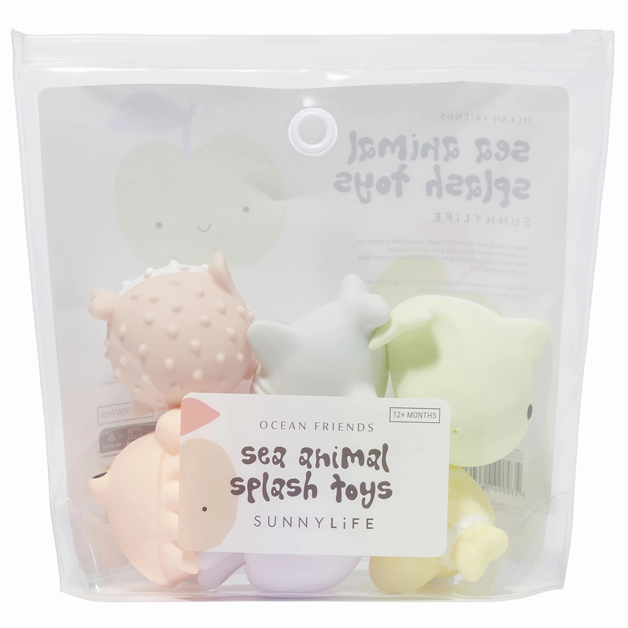Sunnylife Sea Animal Ocean Friends Splash Toys, 6pc Set