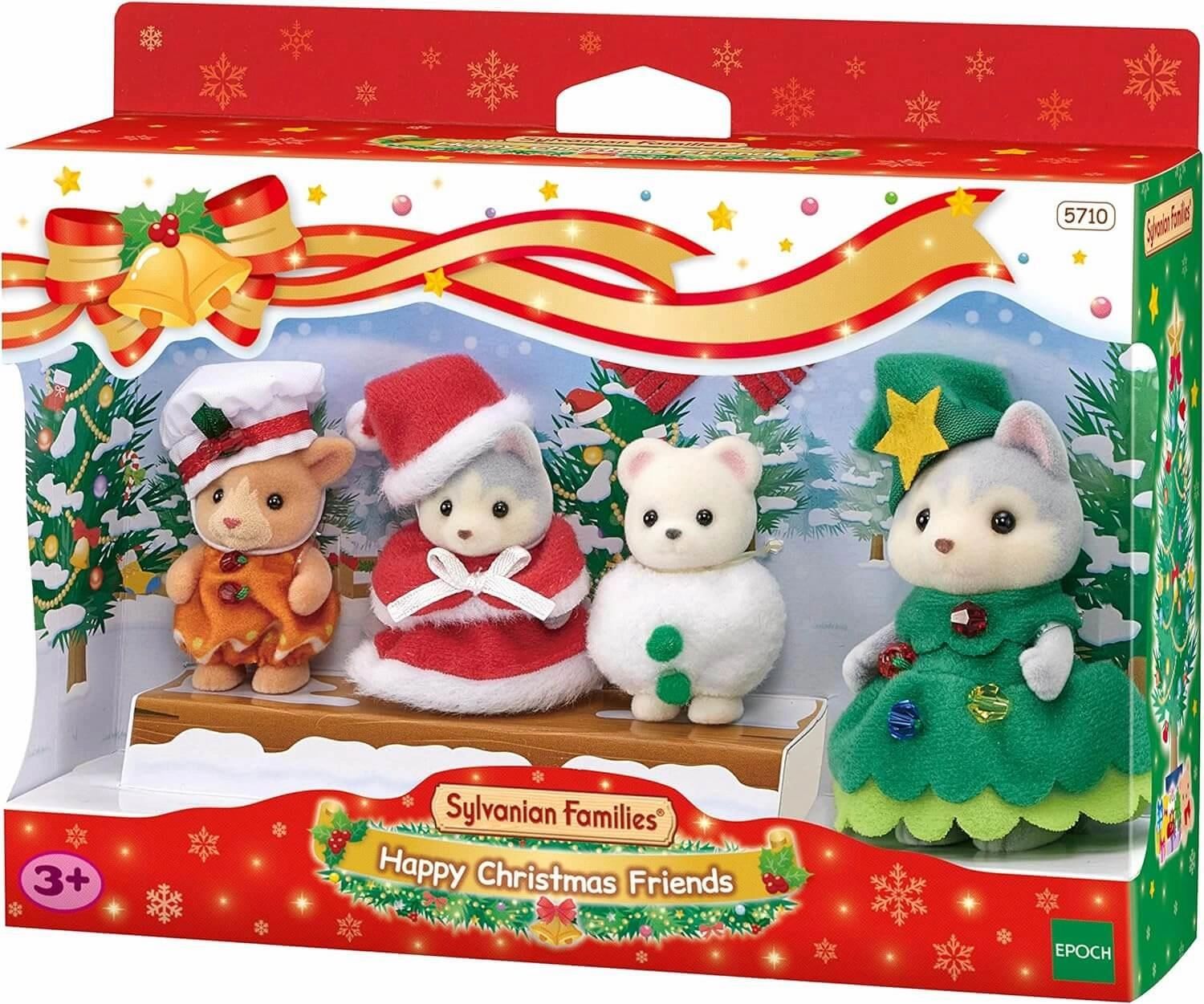 Sylvanian Families Happy Christmas Friends Toy Playset for Ages 3 & Up