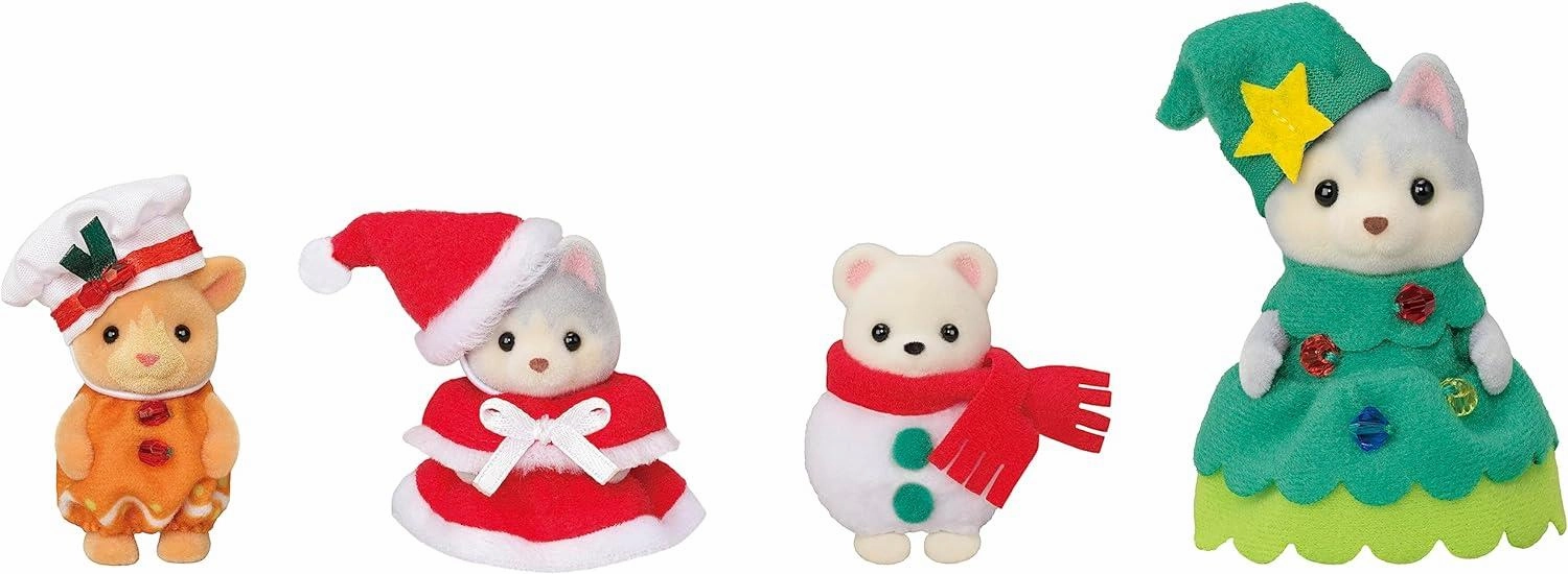 Sylvanian Families Happy Christmas Friends Toy Playset for Ages 3 & Up