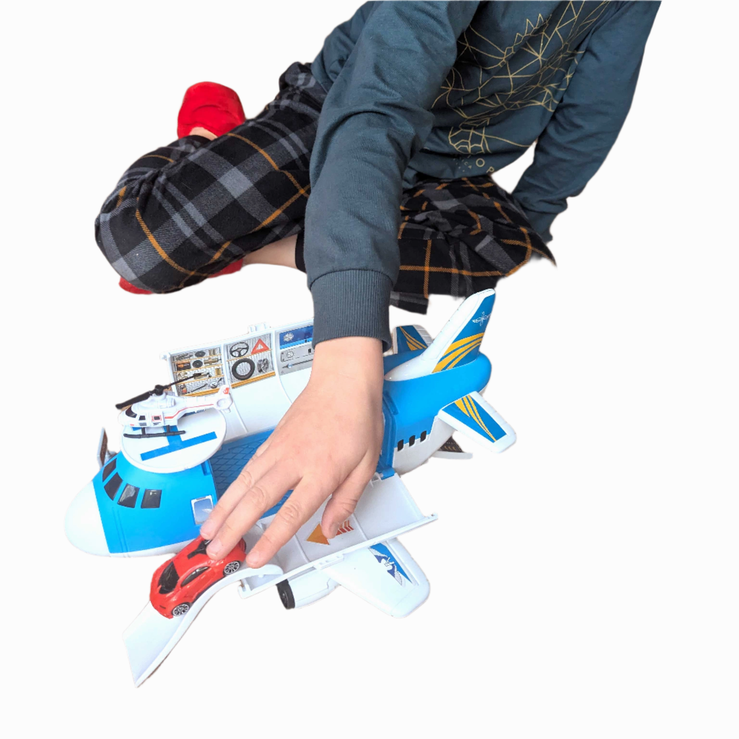 Teamsterz Aeroplane Transporter - Includes 16 Accessories