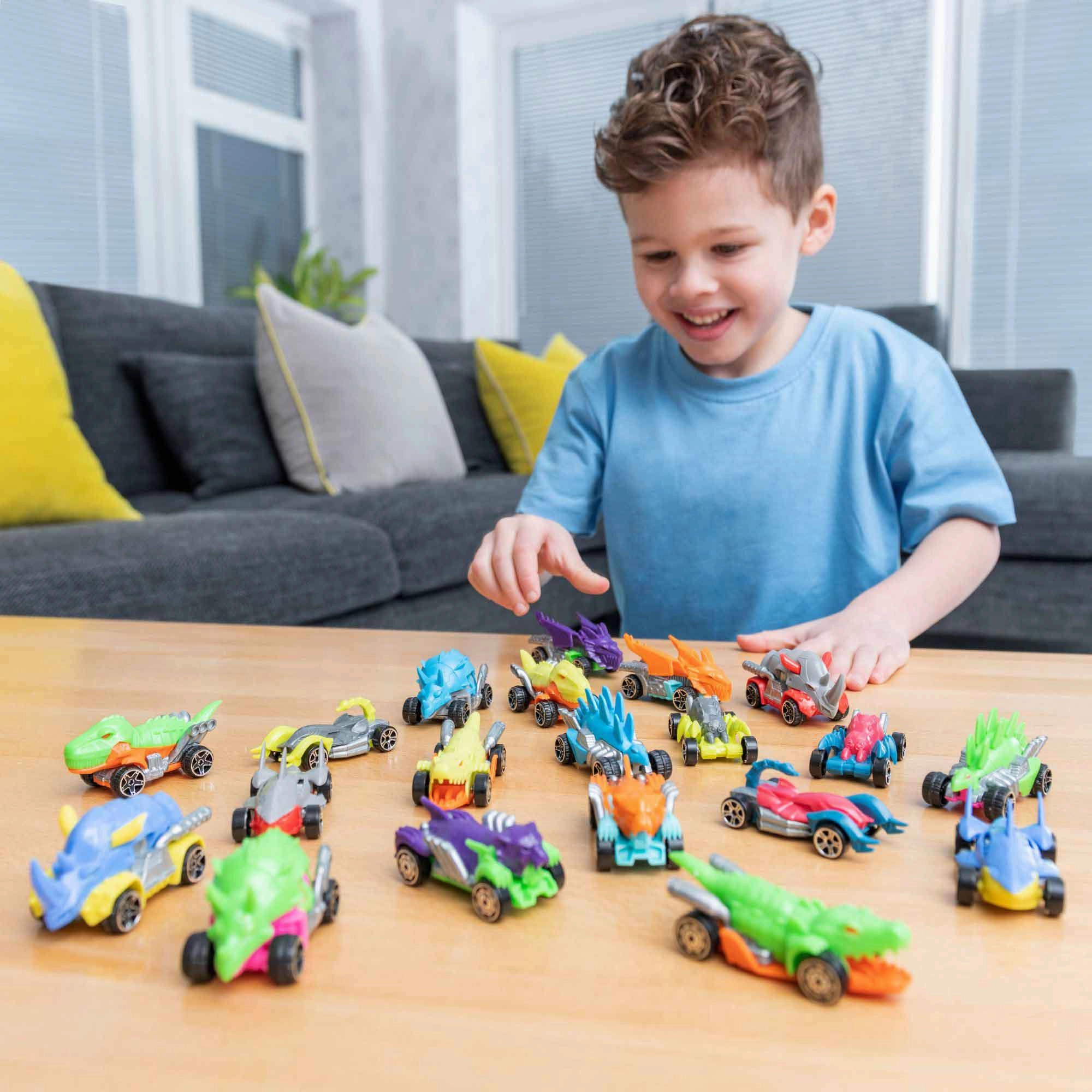 Teamsterz Beast Machine Dino Car Play Set - 10 Die-Cast Cars