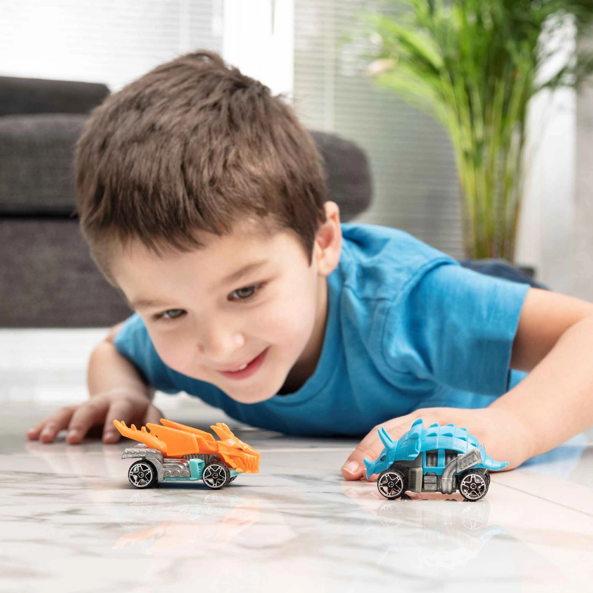 Teamsterz Beast Machine Dino Car Play Set - 10 Die-Cast Cars