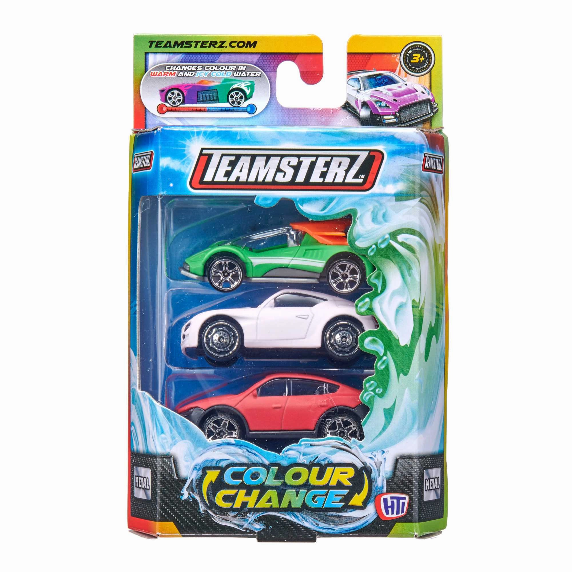 Teamsterz Colour Change Cars Playset - 3 Water Activated Colour Changing Cars