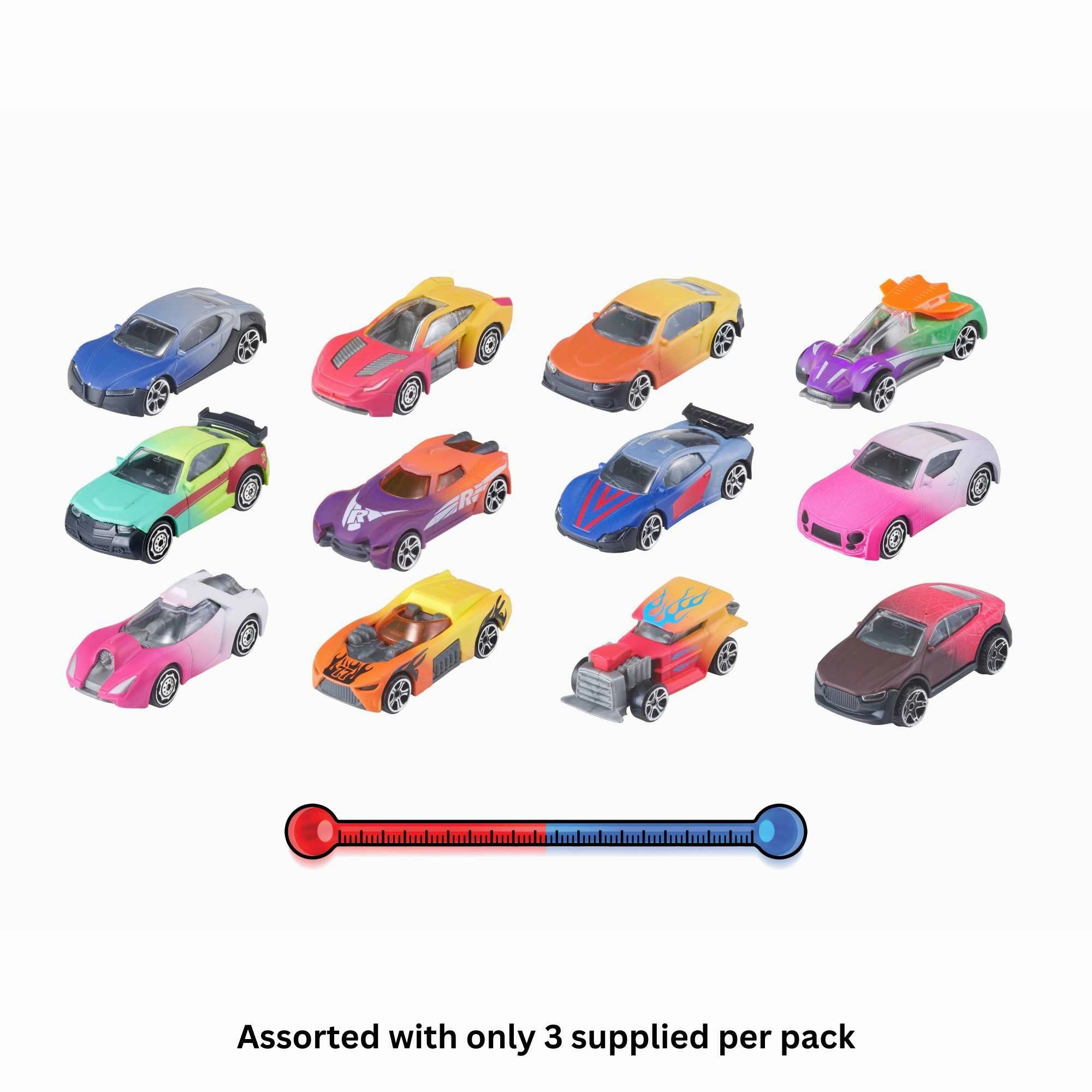 Teamsterz Colour Change Cars Playset - 3 Water Activated Colour Changing Cars