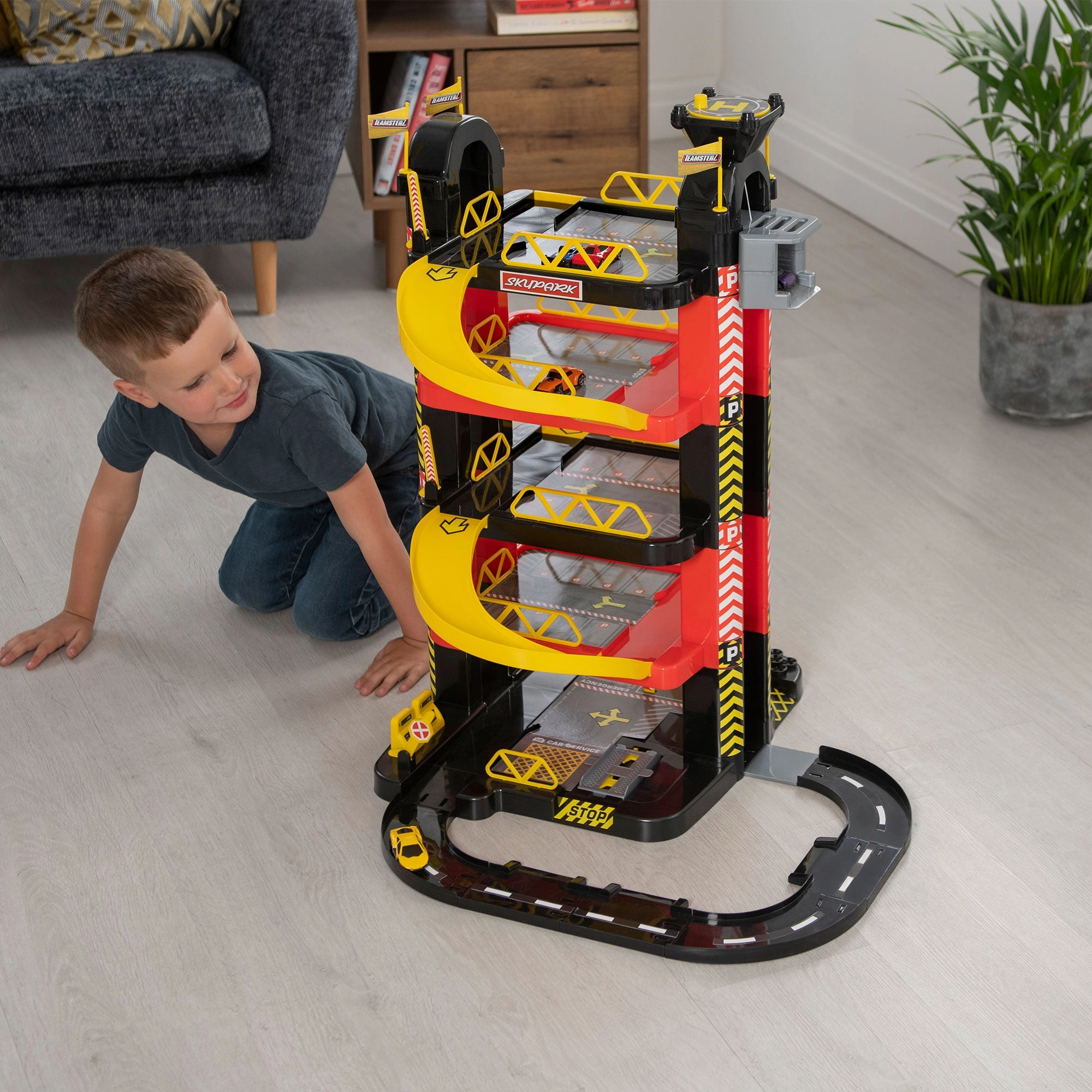 Teamsterz Metro City 5 Level Tower Garage - Includes 5 Die Cast Cars