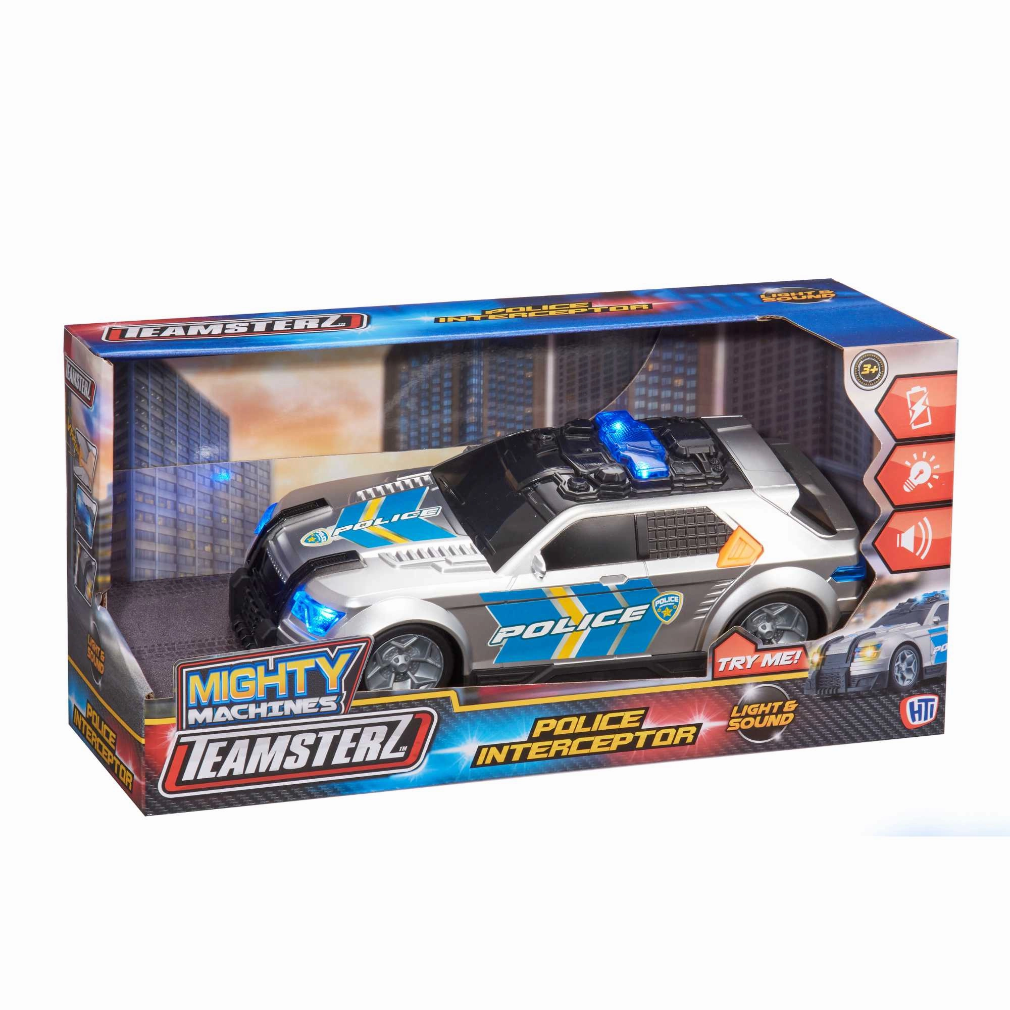 Teamsterz Mighty Machines Light & Sound Police Interceptor Car
