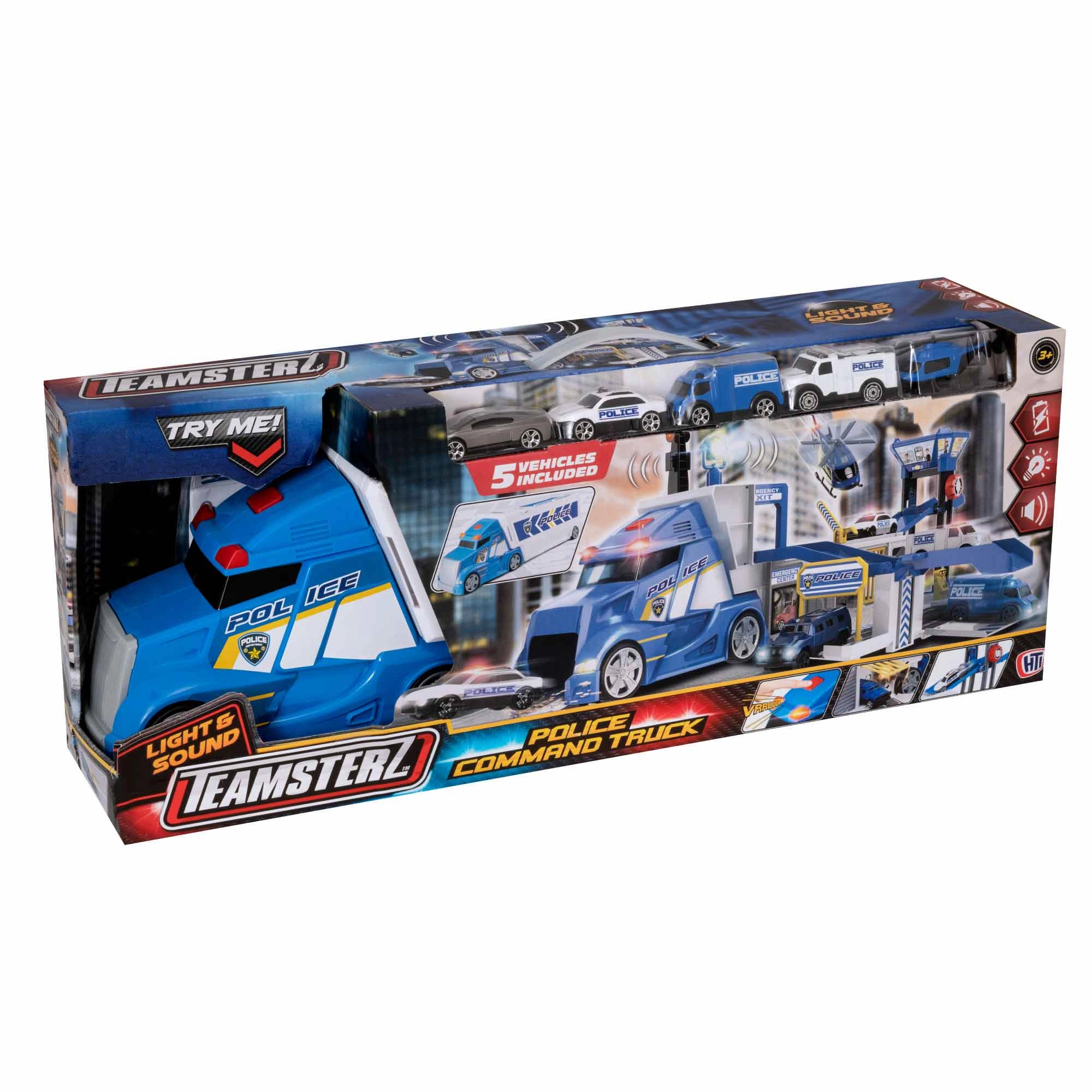 Teamsterz Police Command Toy Truck | Includes 3 Cars