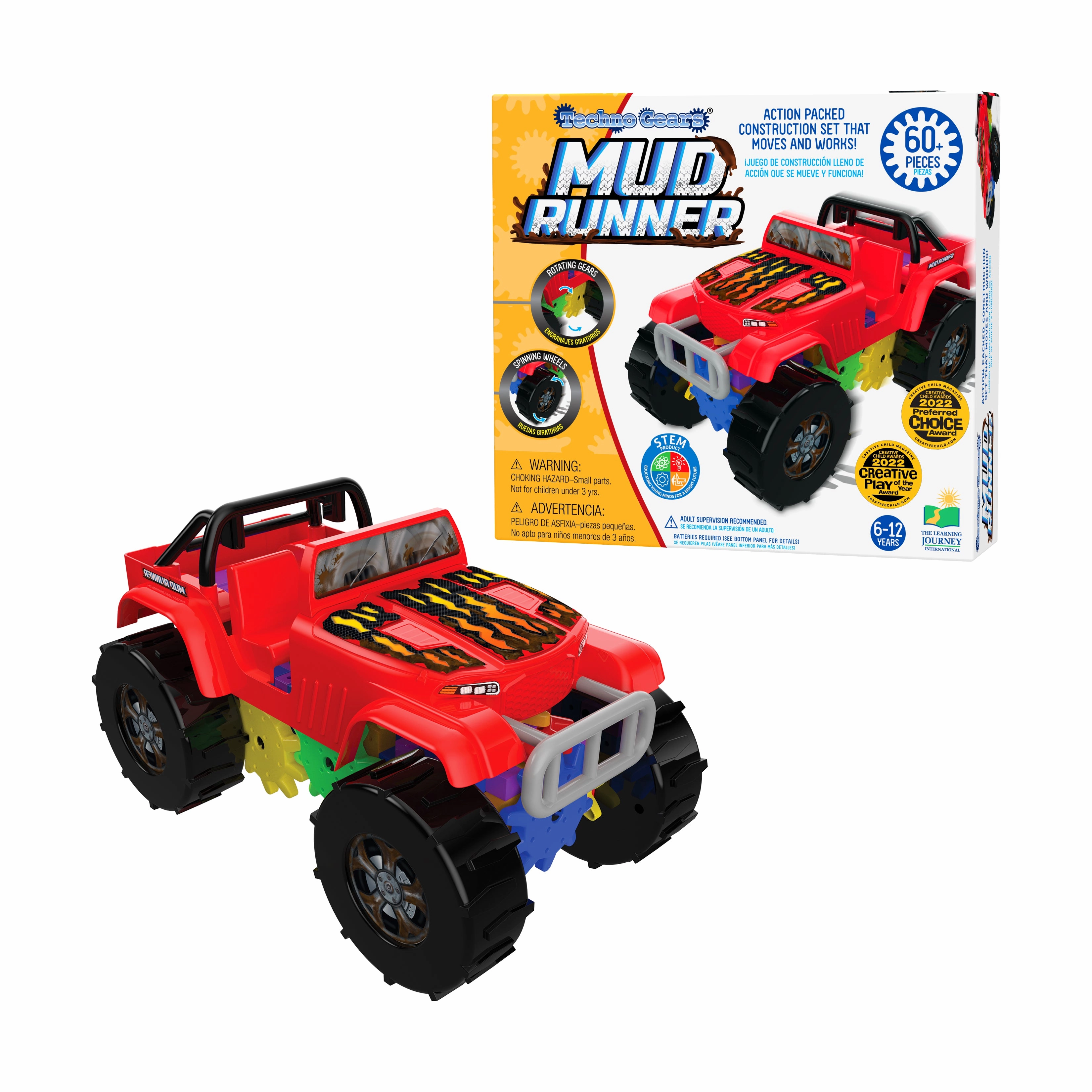 Techno Gears Mud Runner Monster Truck Construction Set - 60  Pieces