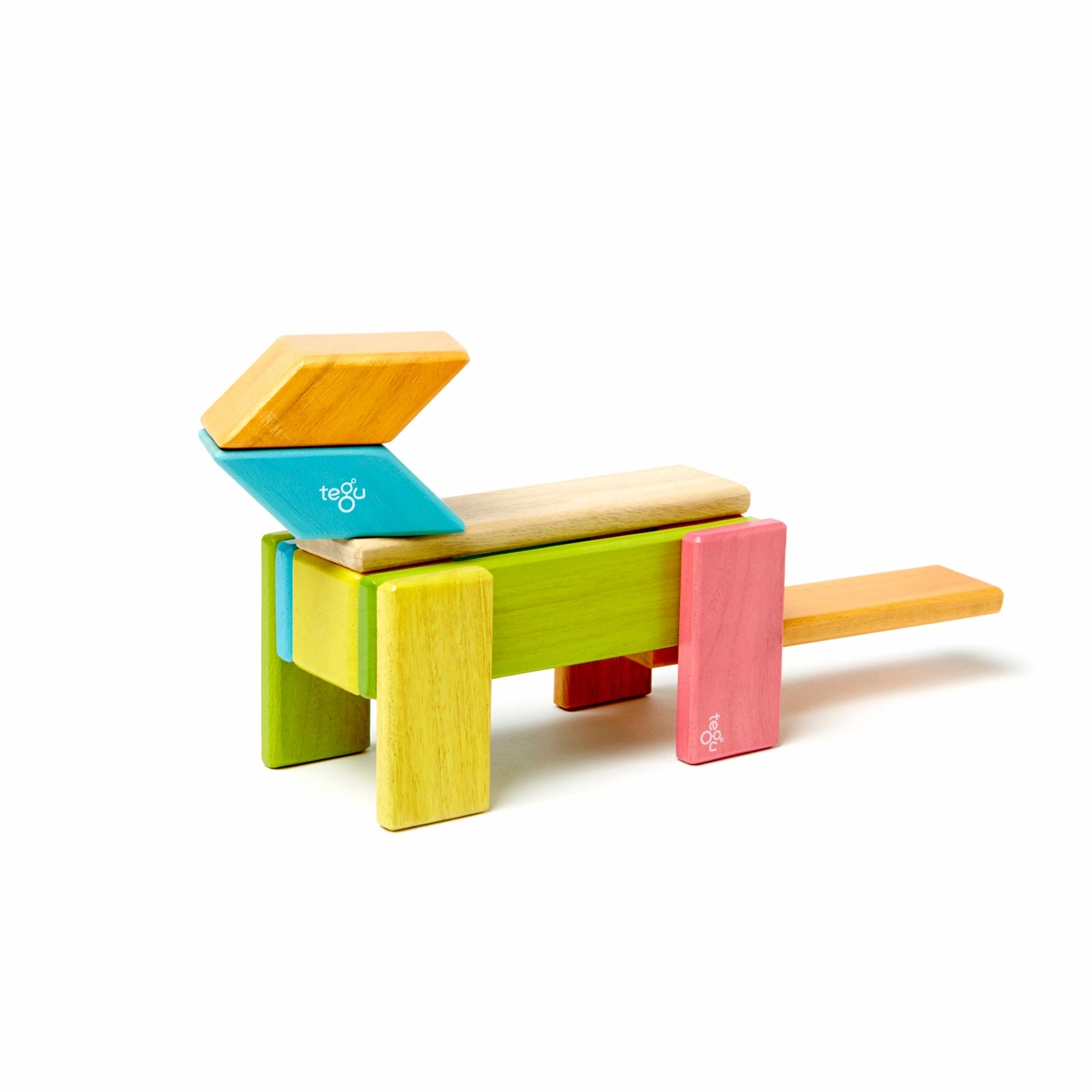 Tegu Classroom Magnetic Wooden Block Set, 130-Piece Educational Kit