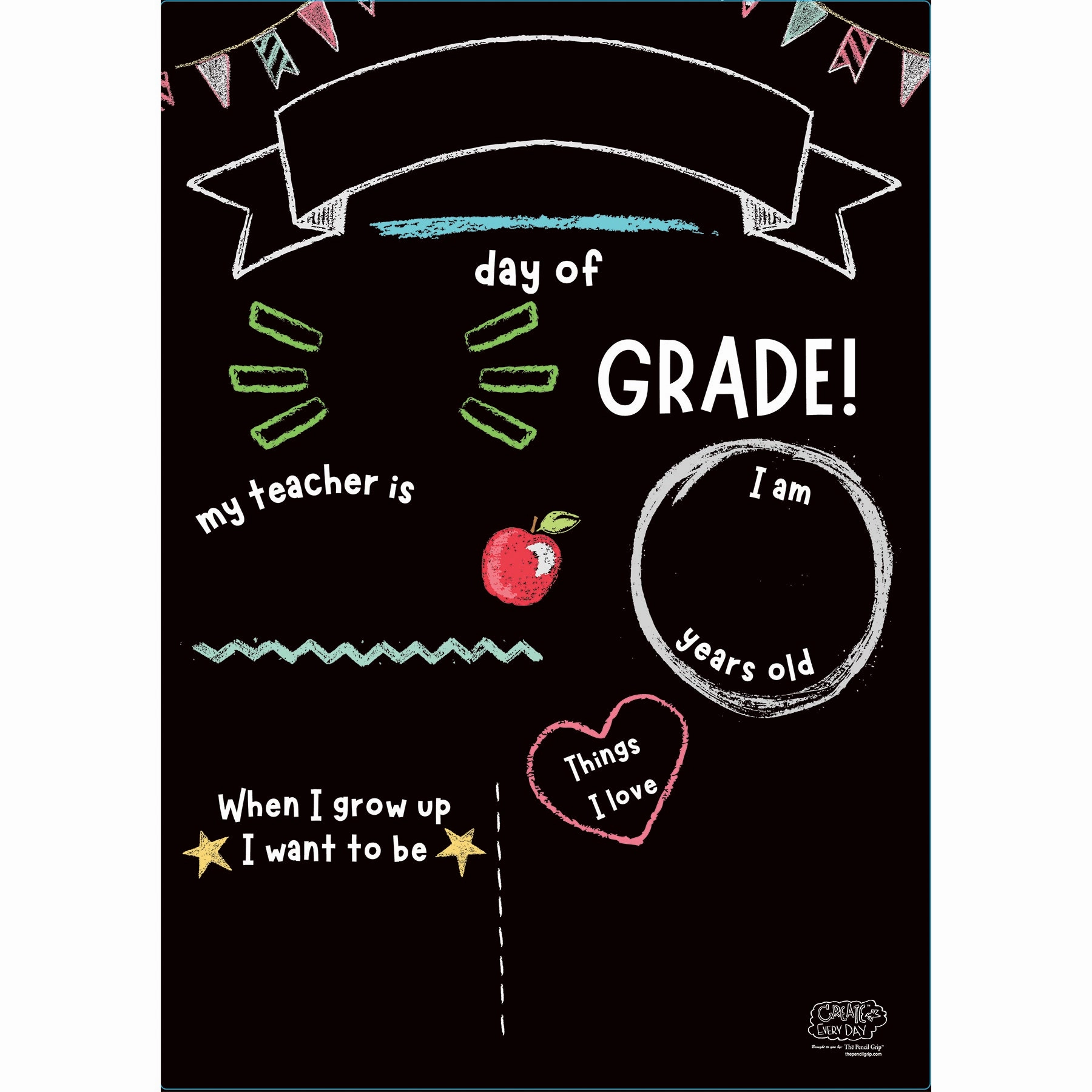 The Pencil Grip Activity Playmat - School Milestones - Pack of 6