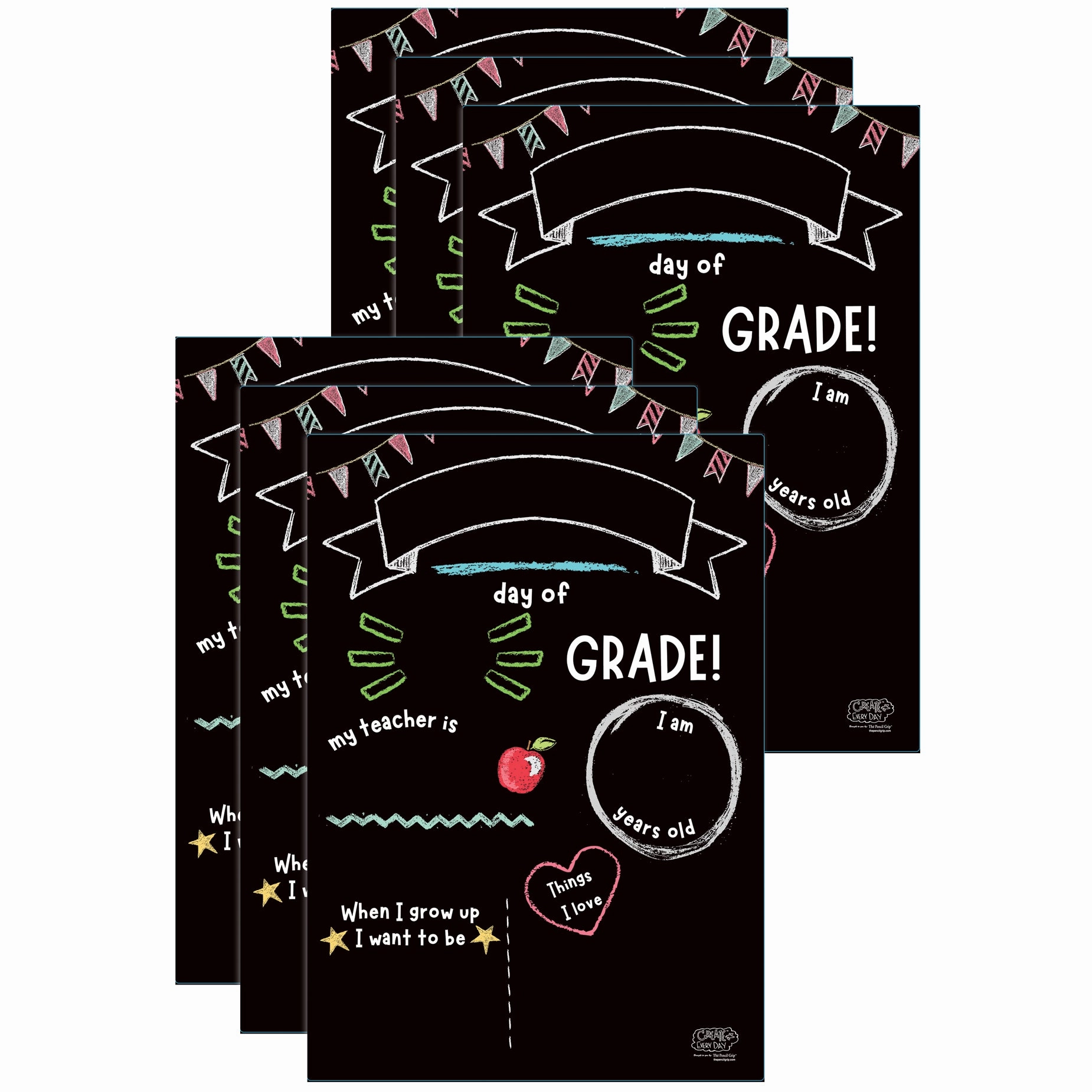 The Pencil Grip Activity Playmat - School Milestones - Pack of 6