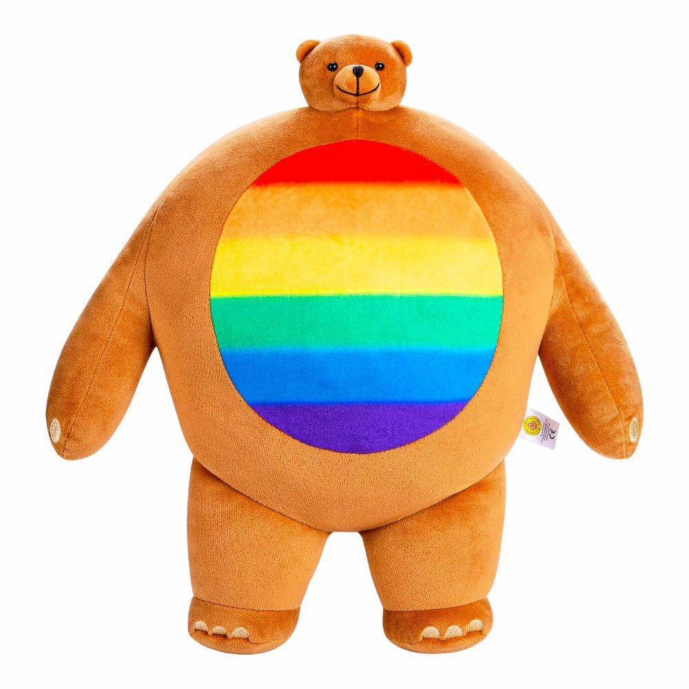 Tiny Headed Kingdom 15 inch Rainbow Pride Plush Bear - Multicolor