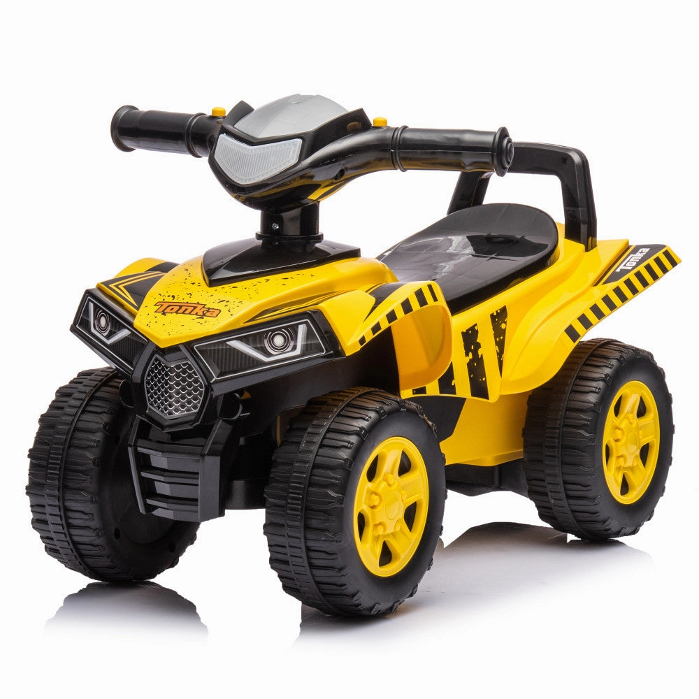 Tonka - Quad Push Car, Yellow - Foot-To-Floor Ride-On for Toddlers 12mo 