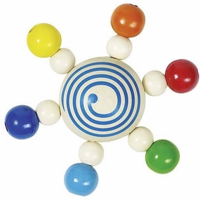 Touch ring spinning top with pearls
