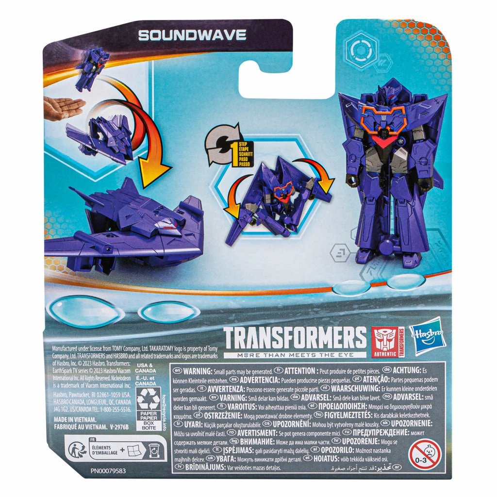 Transformers Earthspark 1-Step Flip Changer - Soundwave