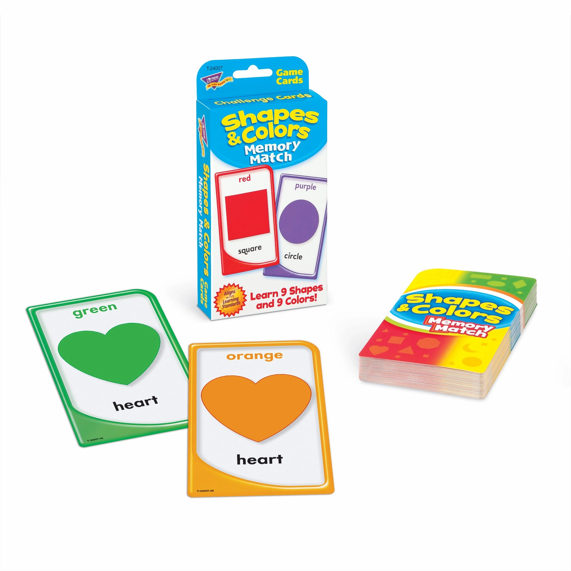 TREND Shapes and Colors Memory Match Challenge Cards - Educational Toy