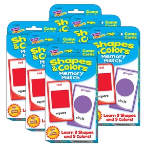 TREND Shapes and Colors Memory Match Challenge Cards - Educational Toy
