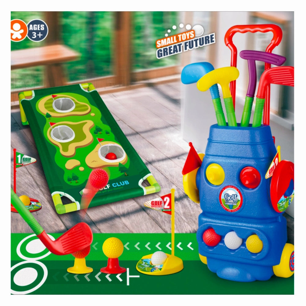 Trimate 2-in-1 Toddler Golf & Cornhole Set - Indoor/Outdoor Sports Fun