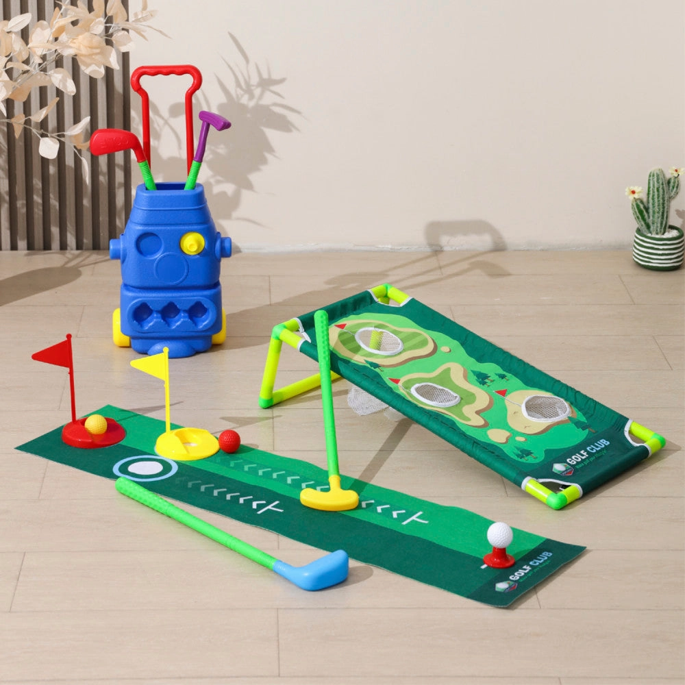 Trimate 2-in-1 Toddler Golf & Cornhole Set - Indoor/Outdoor Sports Fun