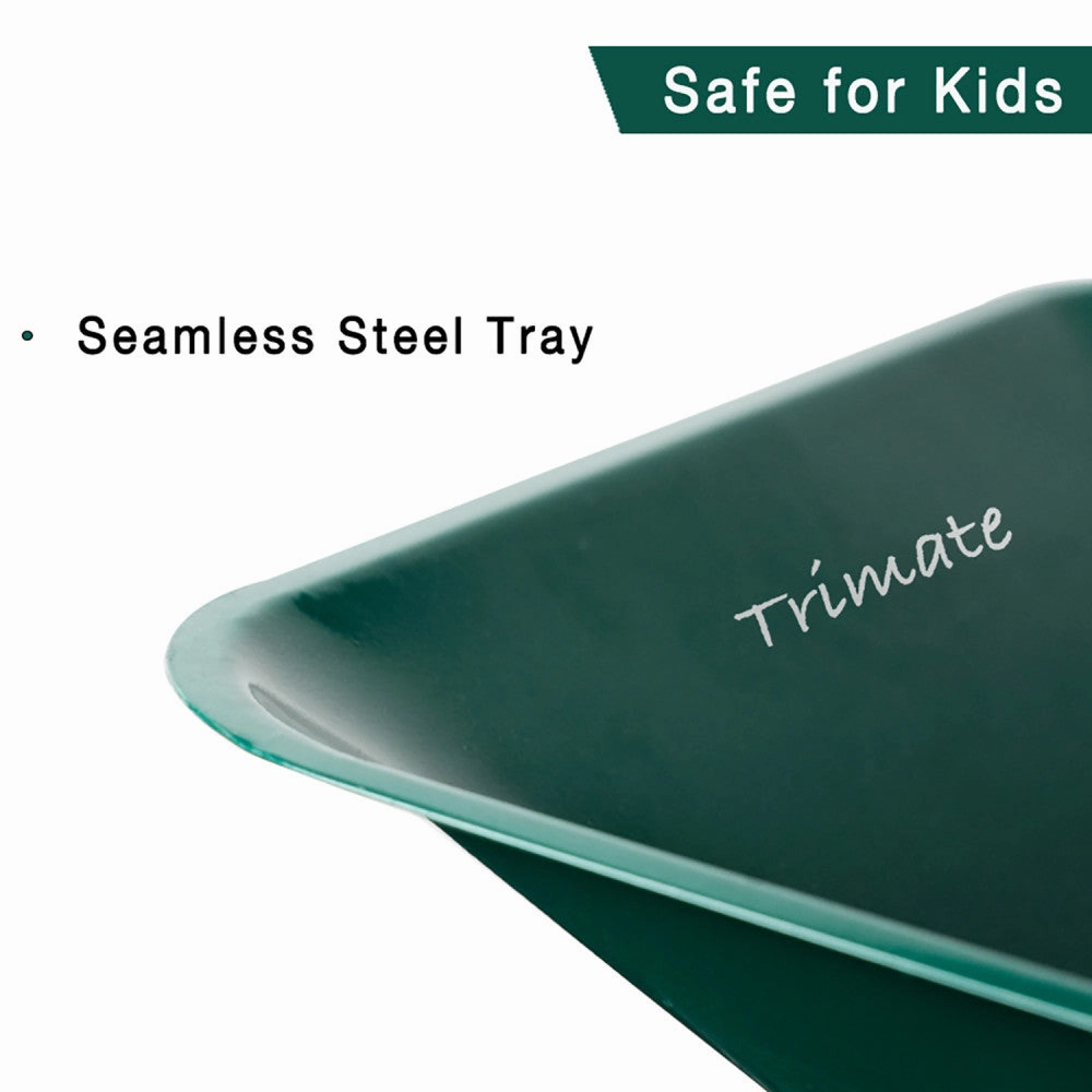 Trimate Metal Wheelbarrow - Hunter Green, Outdoor-Indoor Kids Play Toy