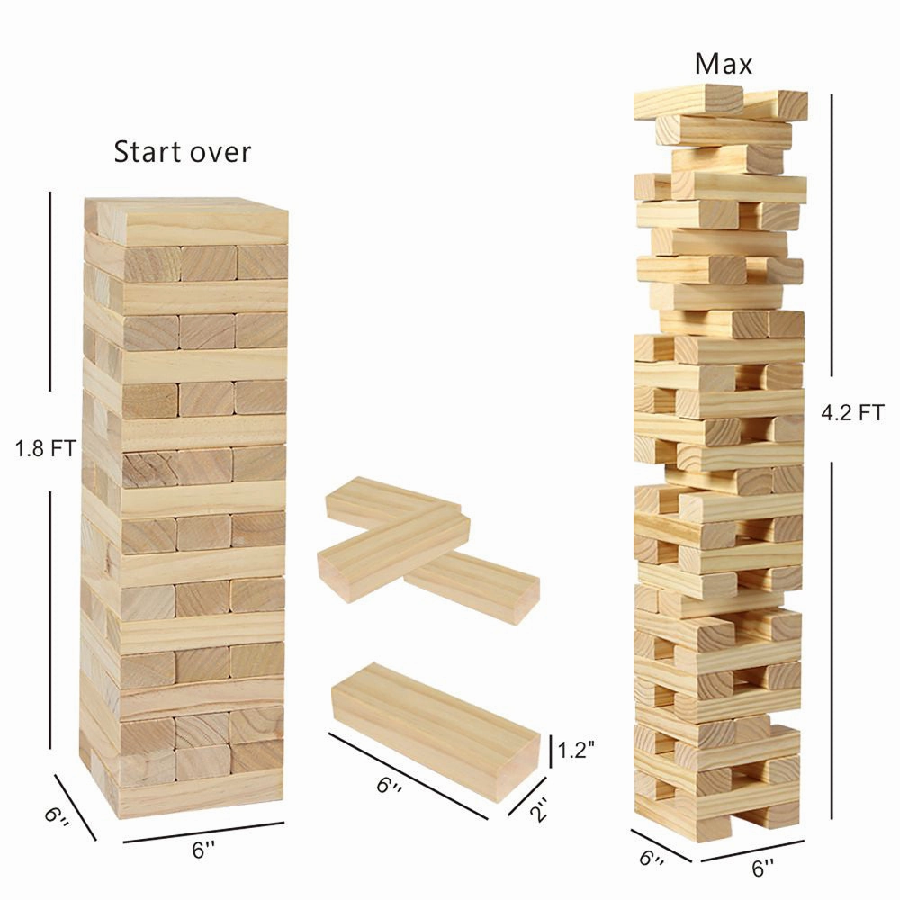 Trimate Tumbling Tower Large - Towering Pine Wood Game