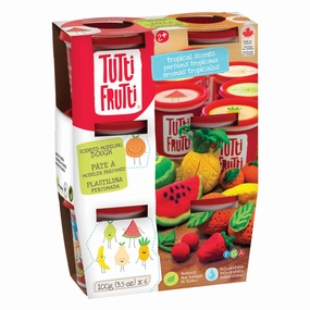 Tutti Frutti Tropical Scents Modeling Dough 6-Pack - Scented Tubs, Ages 2 