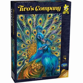 TWO'S COMPANY 1000 PIECE PUZZLE BLUE RHAPSODY PEACOCK