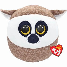 Ty Squishy Beanies 35cm - Linus Brown And White Lemur