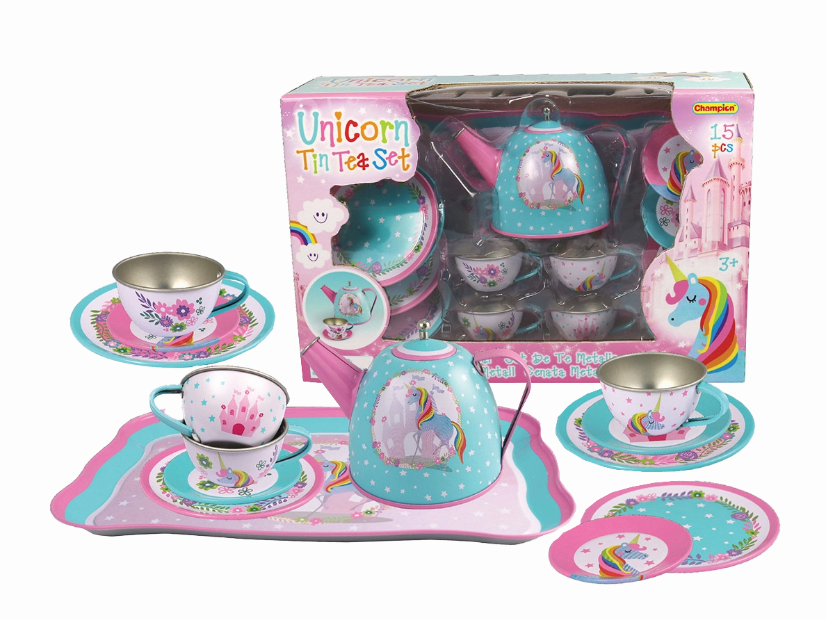 Unicorn Tin Tea Set 15 Piece