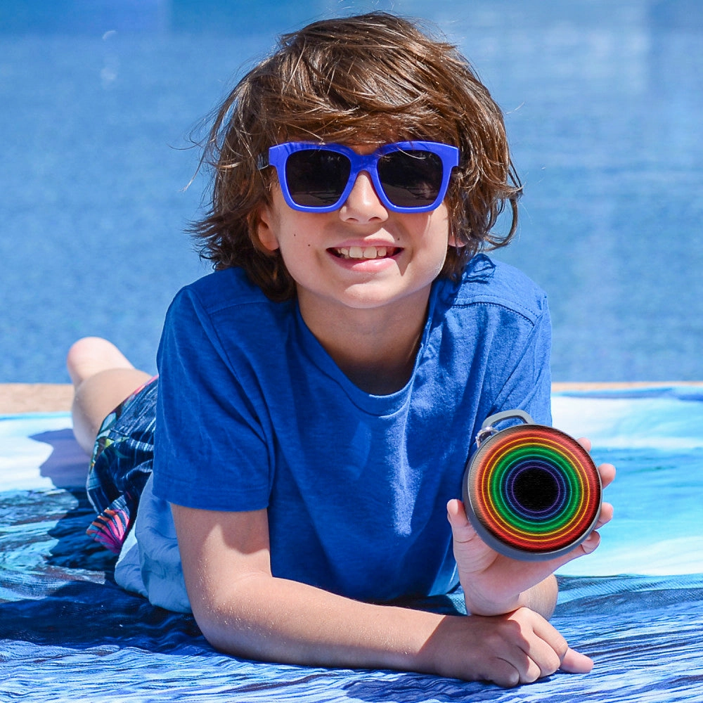 Watchitude Jammed 2 Go Rainbow Wave Round Bluetooth Speaker