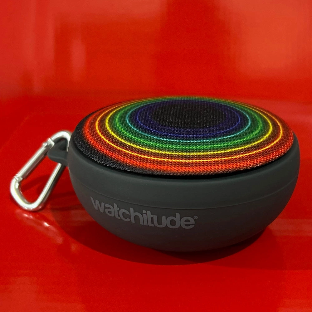 Watchitude Jammed 2 Go Rainbow Wave Round Bluetooth Speaker