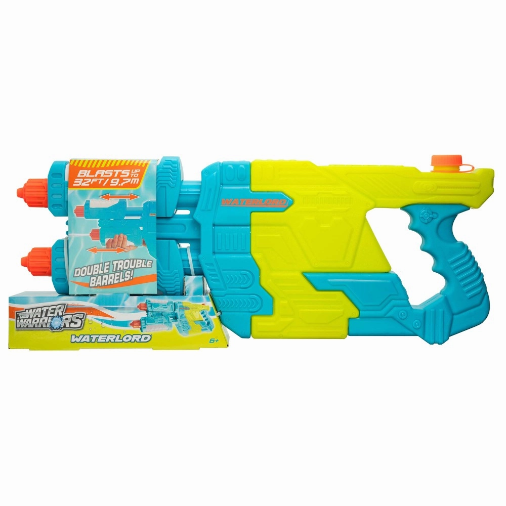 Water Warriors Waterlord Dual-Barrel Water Blaster for Kids, Ages 6 