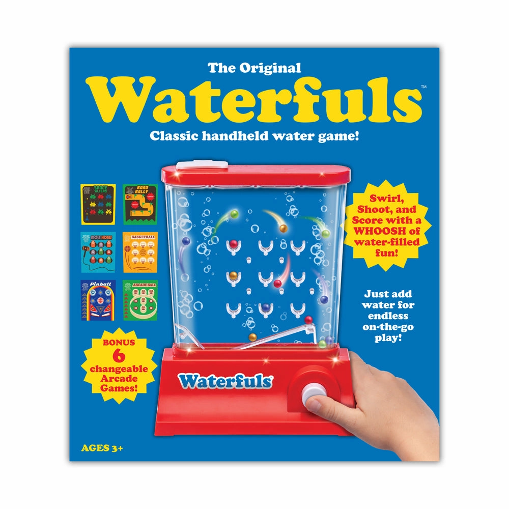 Waterfuls Classic Handheld Water Game with 6 Themed Backgrounds