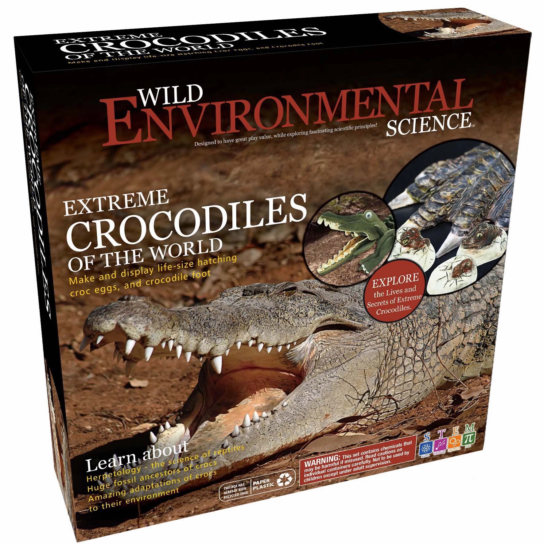 Wild Environmental Science Extreme Crocodiles Kit - Craft & Learn About Crocodiles