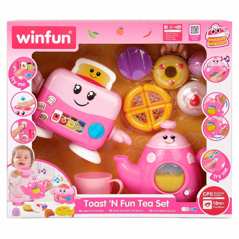 Winfun Mycook Master Toast 'N Fun Tea Set  Pink