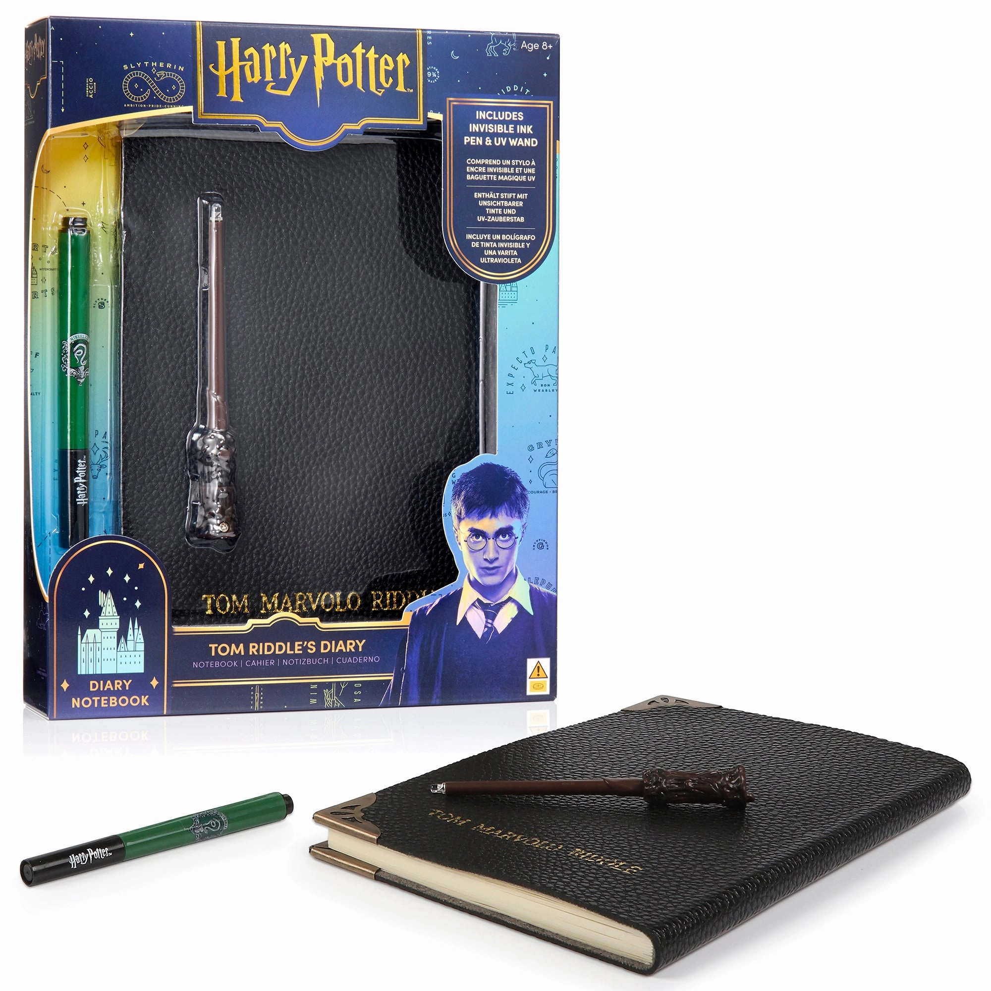 Wizarding World Harry Potter Tom Riddle's Diary Set with Slytherin UV Pen & Magic Wand