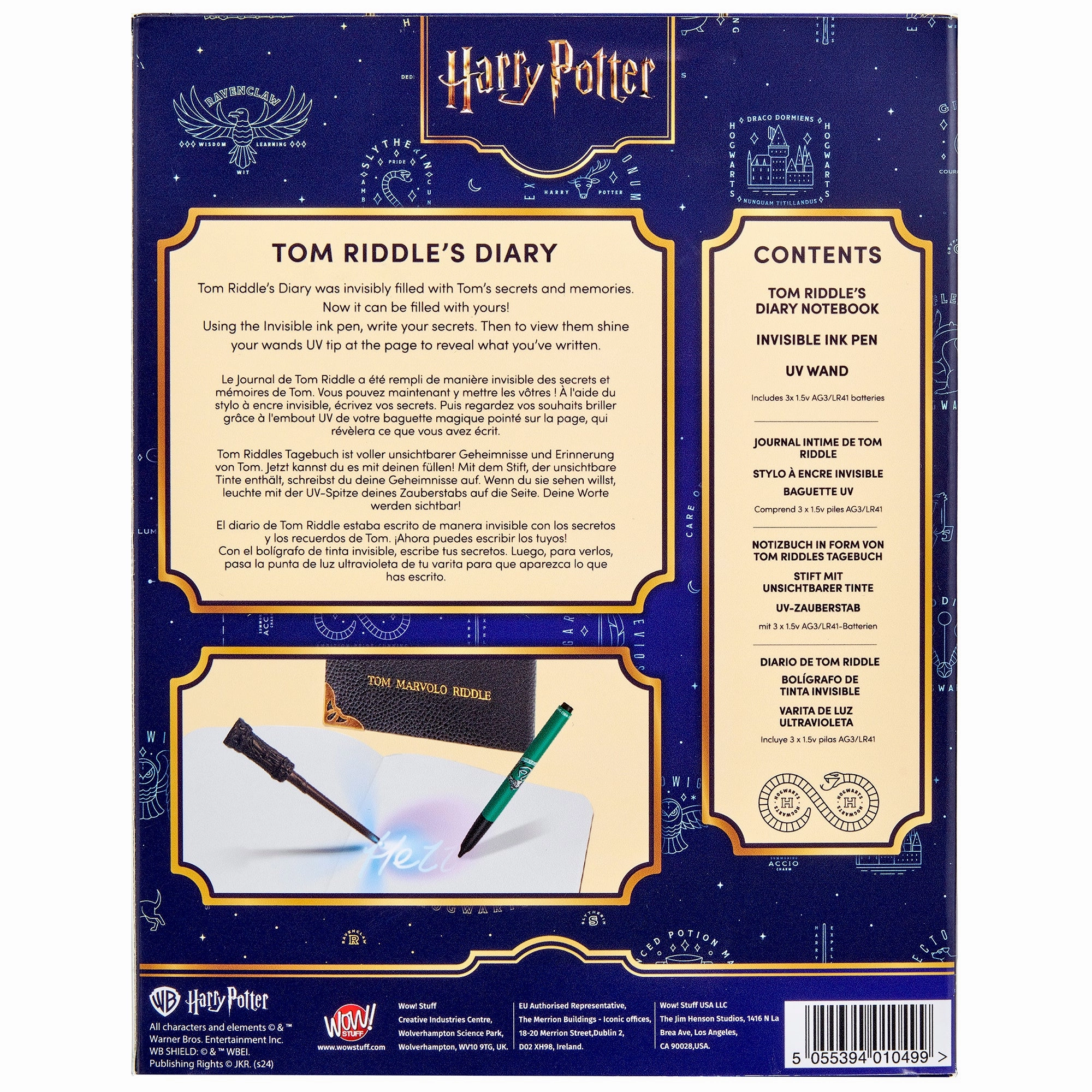 Wizarding World Harry Potter Tom Riddle's Diary Set with Slytherin UV Pen & Magic Wand