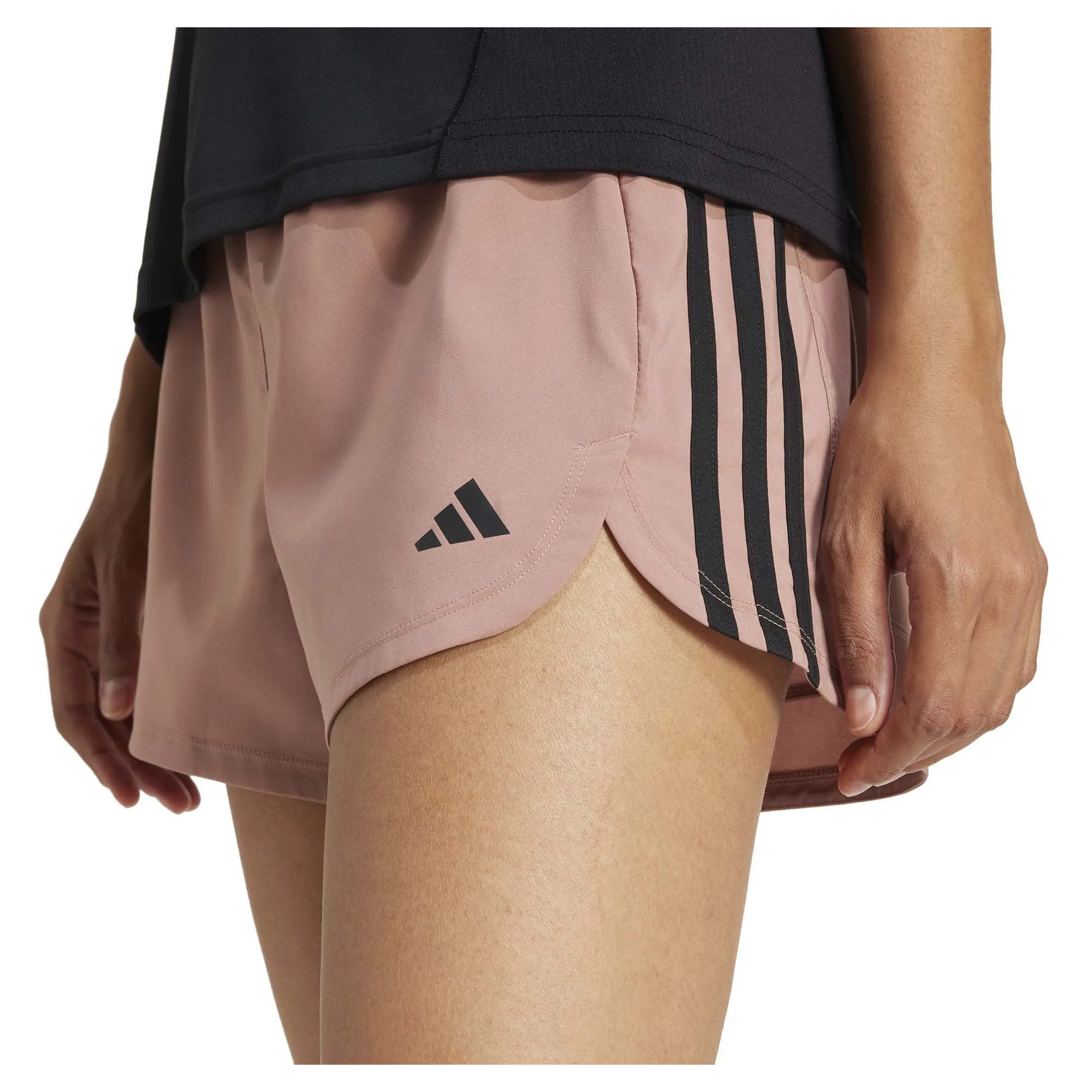 Women's Pacer Training 3-Stripes Woven High-Rise 3 Inch Shorts