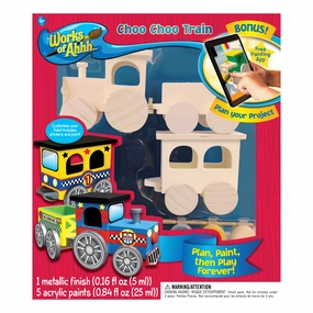 Works of Ahhh Choo Choo Train Wood Painting Kit