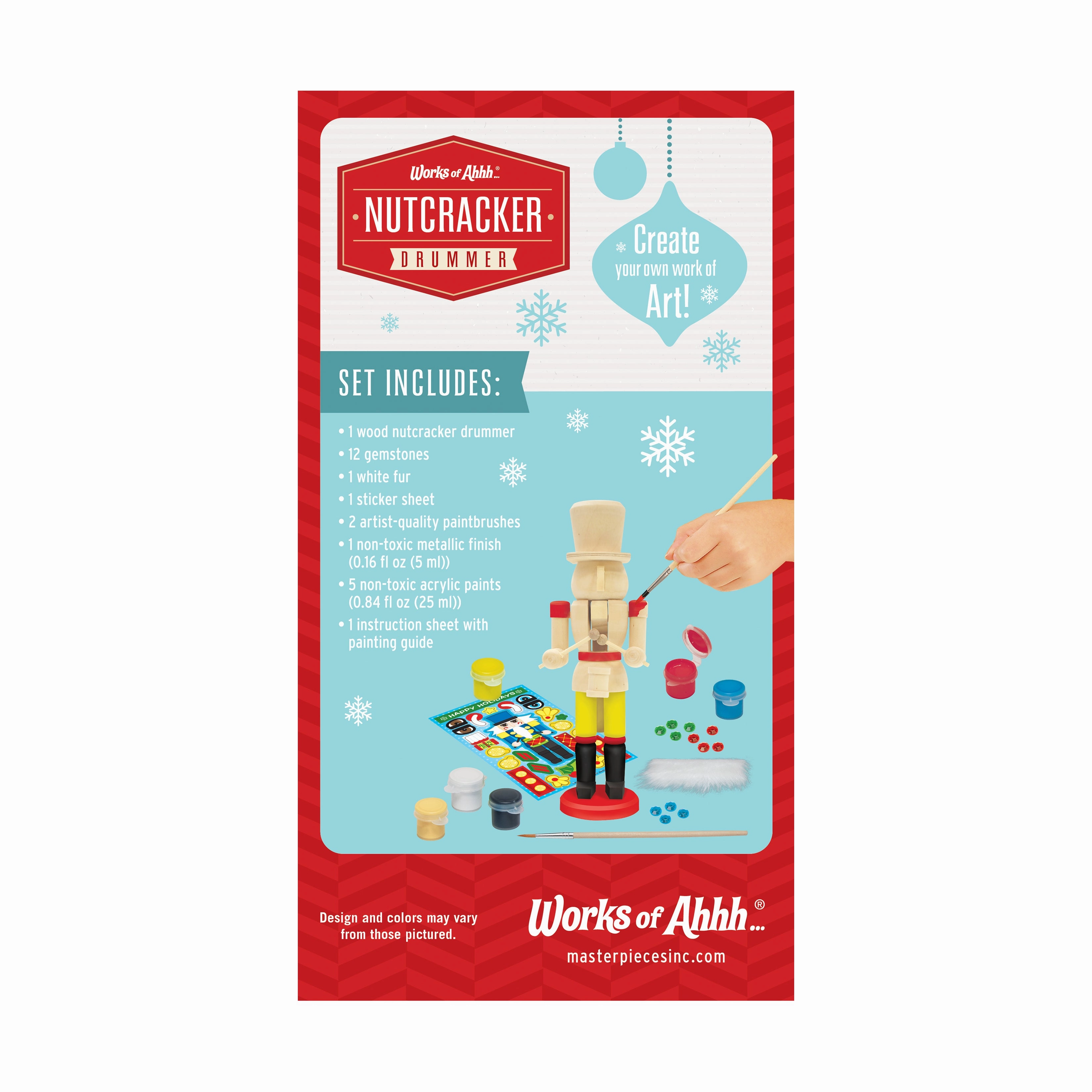 Works of Ahhh Nutcracker Drummer Wood Paint Kit - Craft Set