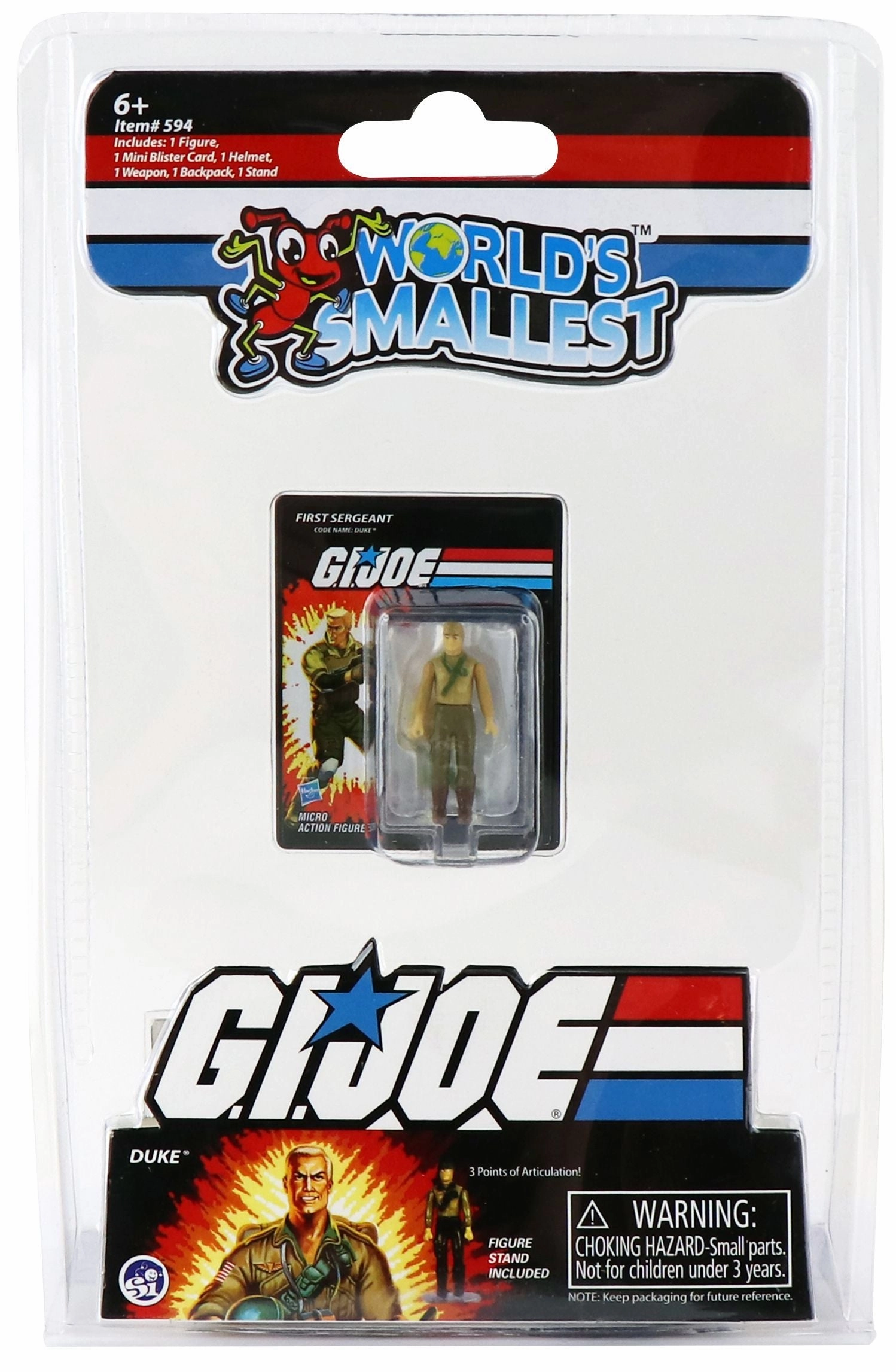 World's Smallest Action Figure G.I. Joe Duke