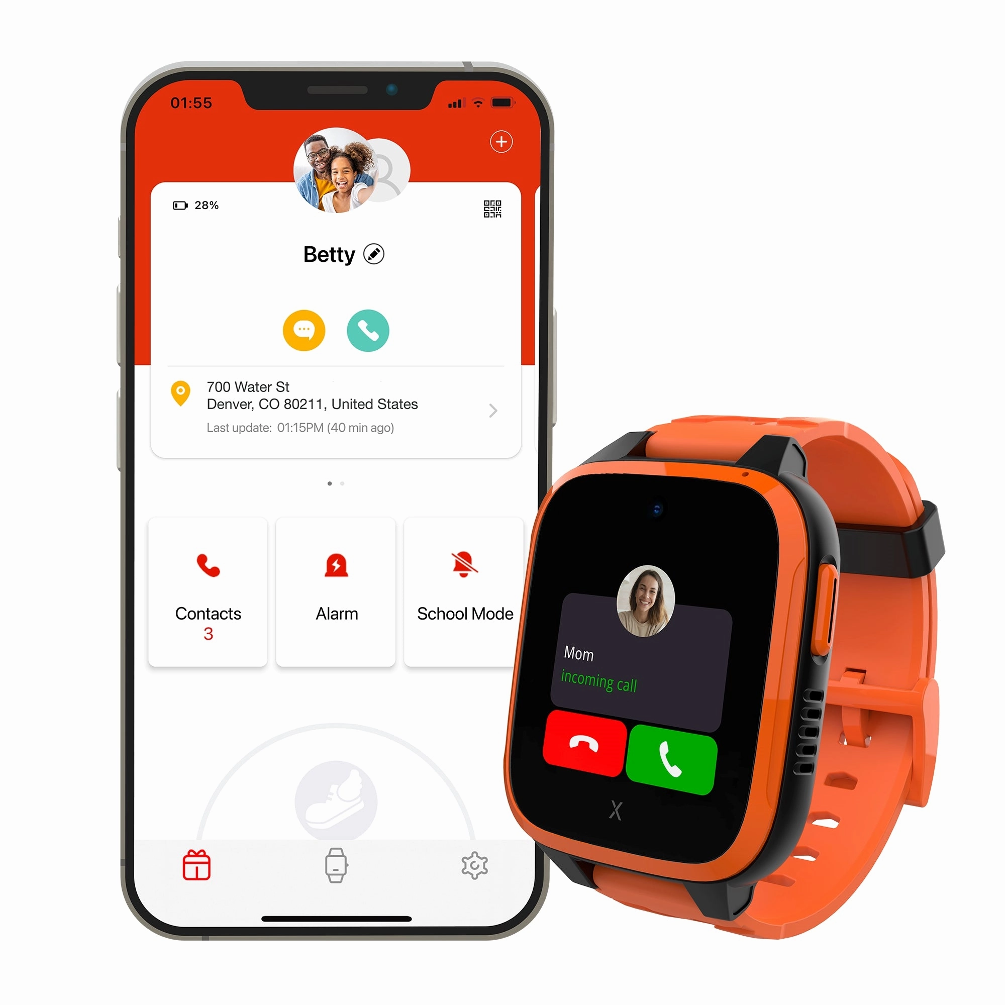Xplora XGO3 Kids' Smartwatch - Interactive GPS & Cell Phone - Orange
