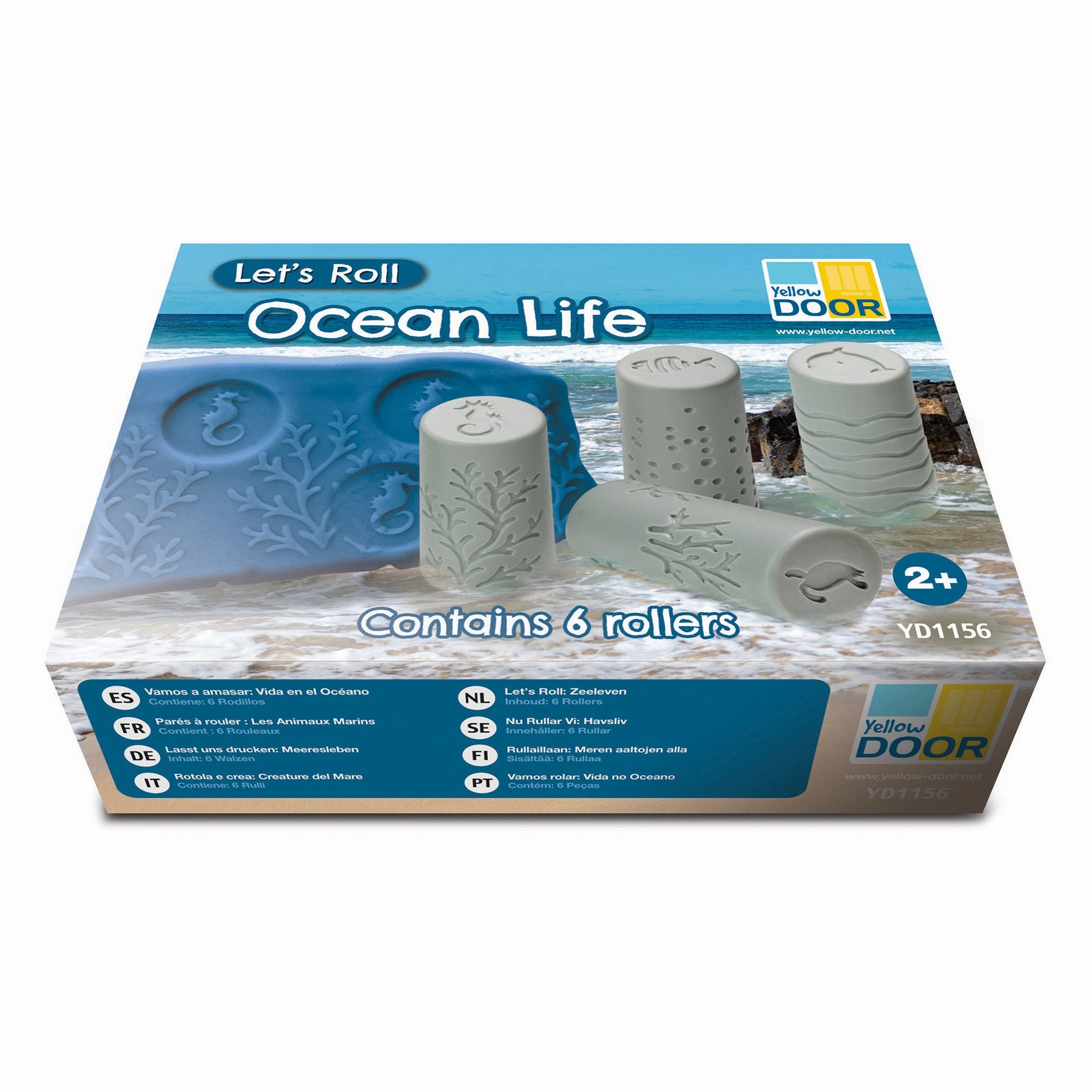Yellow Door Let's Roll  Ocean Life Exploration Rollers, Set of 6