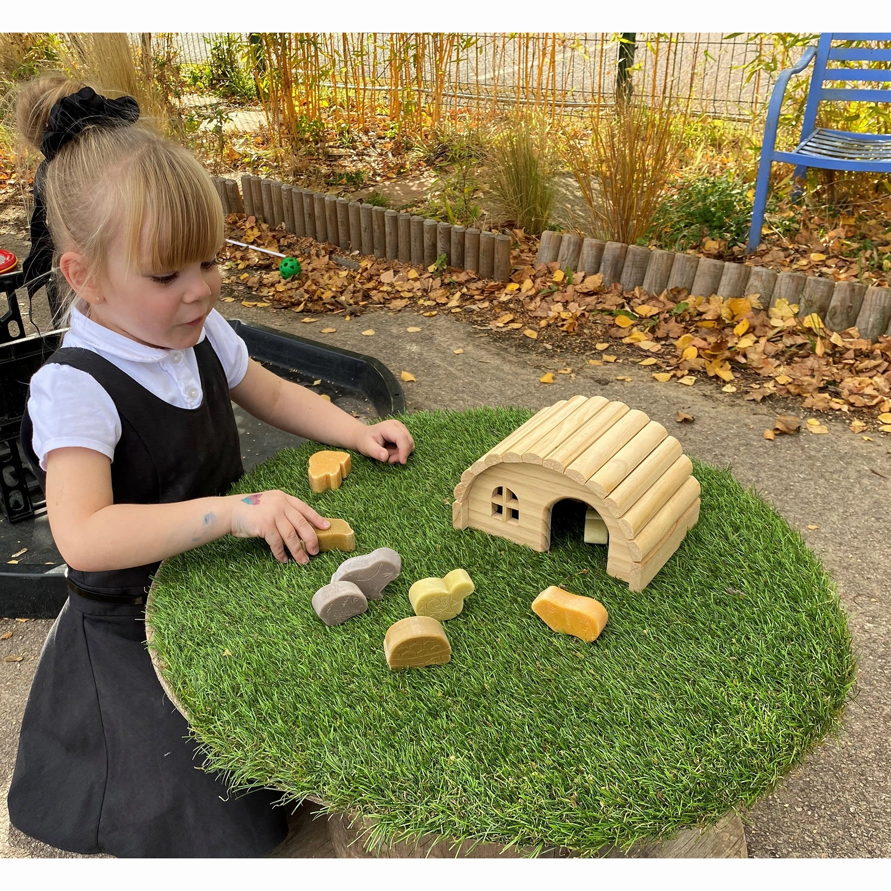 Yellow Door Little Lands  Durable Stone Pets Playset, Set of 8