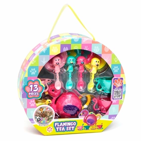 Zoo Troop 13-Piece Flamingo Tea Party Set for Kids, Age 2 
