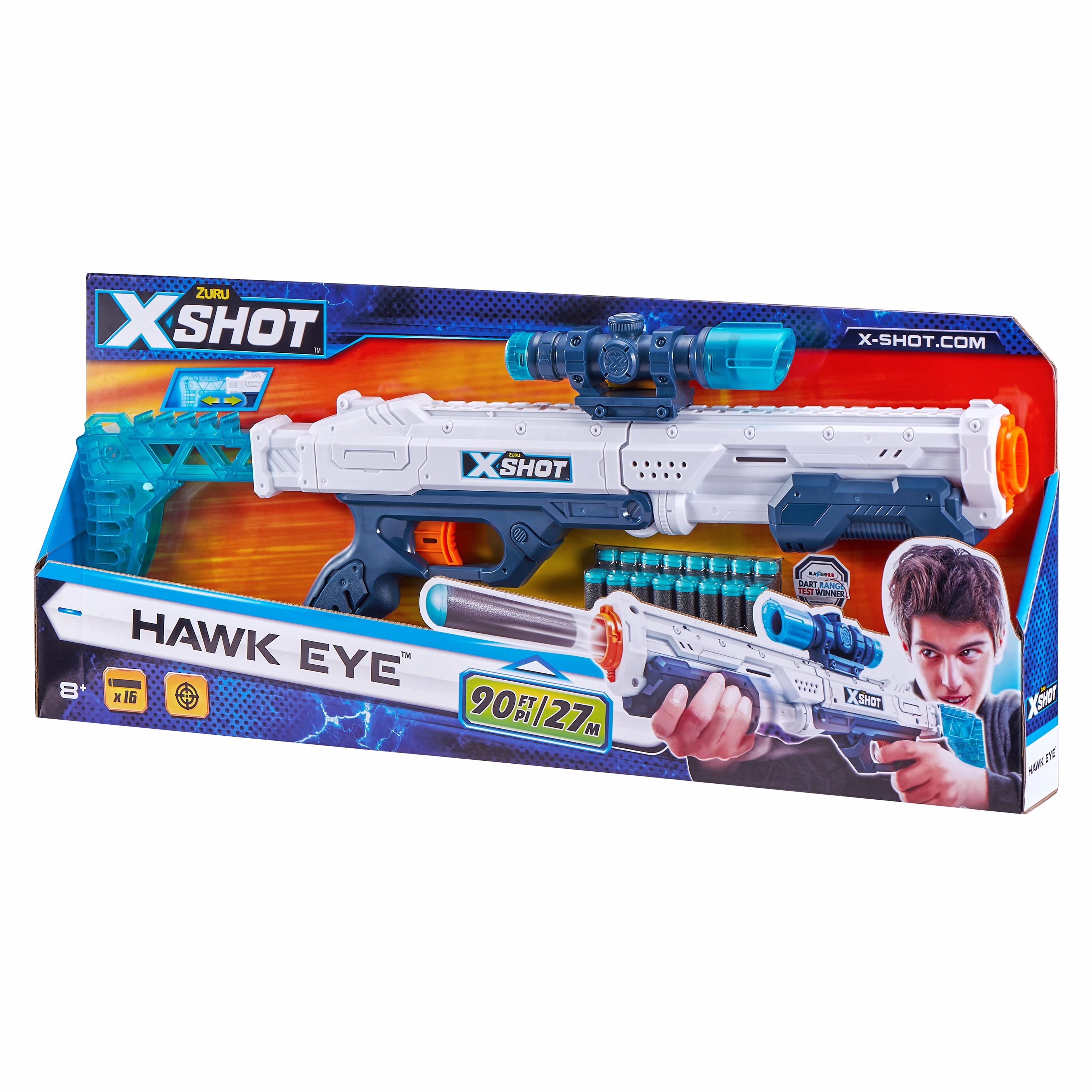ZURU X Shot Excel Hawk Eye Dart Shooter With 16 Darts