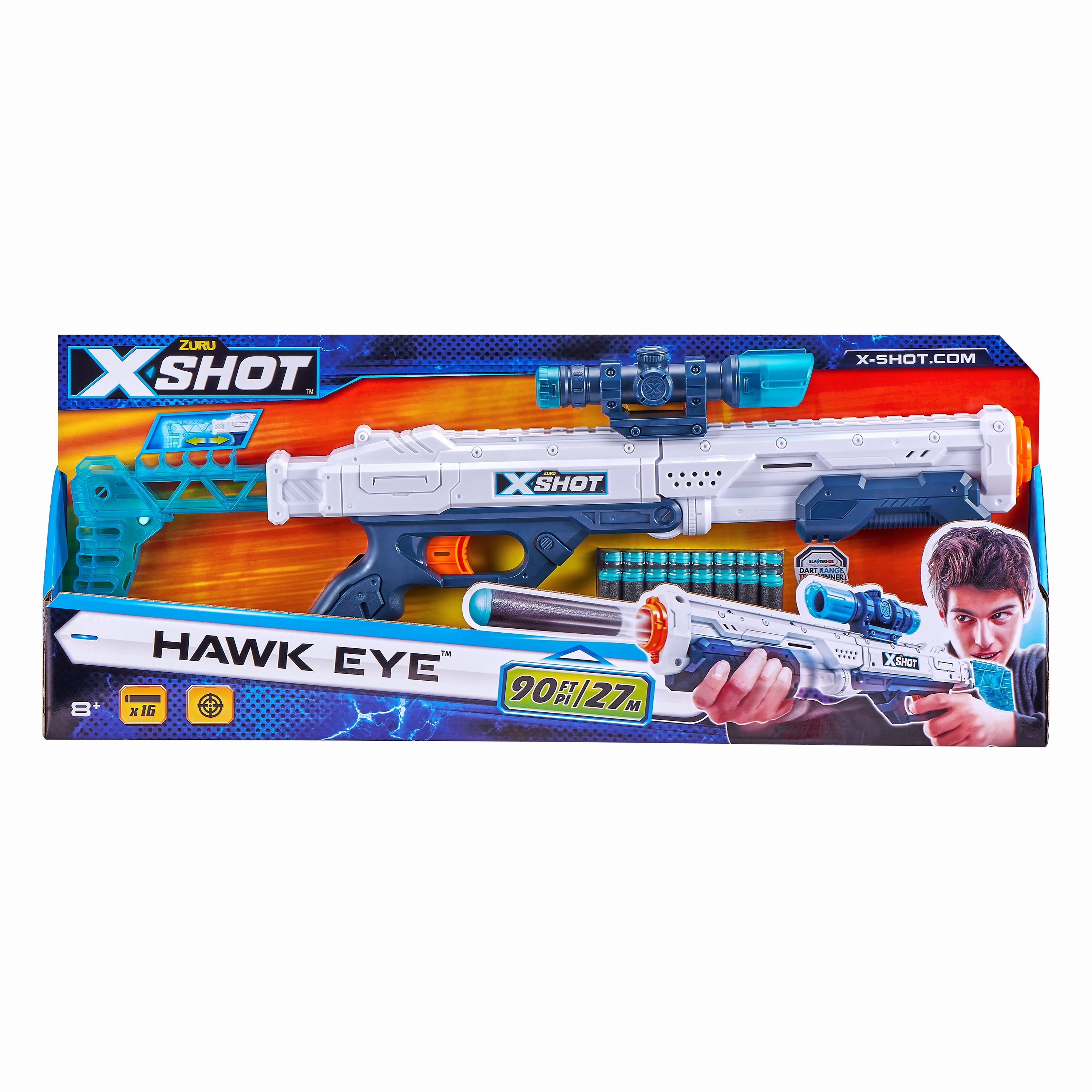 ZURU X Shot Excel Hawk Eye Dart Shooter With 16 Darts