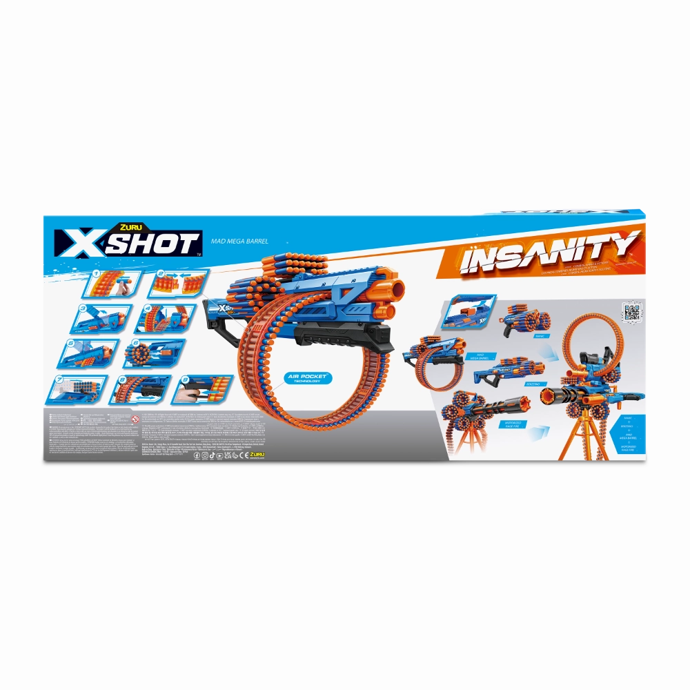 ZURU X Shot Insanity Mega Barrel With 72 Darts