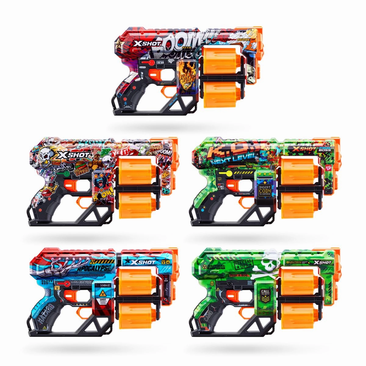 ZURU X Shot Skins Dread Dart Blaster K.O.
